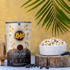 Laba - Roasted Makhana Snacks (Pepper Pops) (45 g) Laba - Roasted Makhana Snacks (Pepper Pops) (45 g)