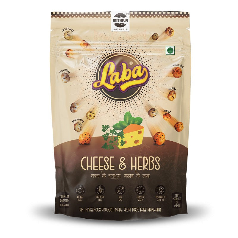 Mithila Naturals Laba Pouch Cheese & Herbs Front Mithila Naturals Laba Pouch Cheese & Herbs Front