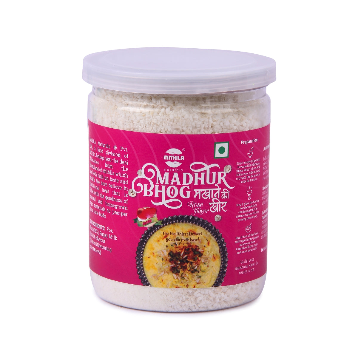 Madhur Bhog Rose Flavour Makhana Kheer - 150 g