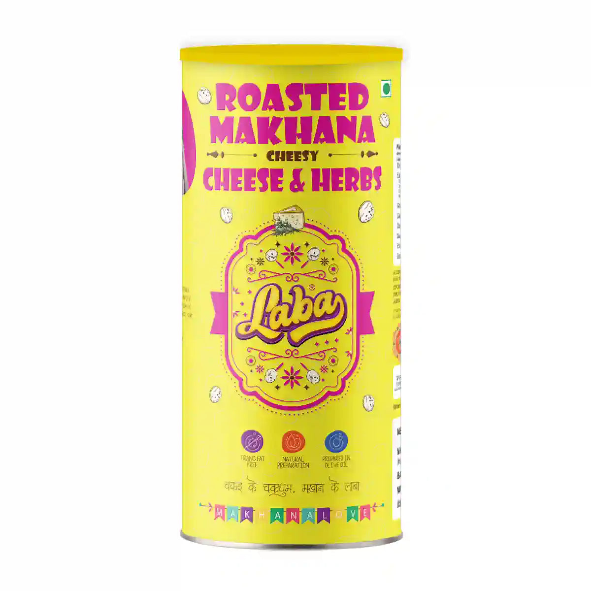 Laba Roasted Flavoured Makhana Composite Can Cheese & Herbs  (75g)
