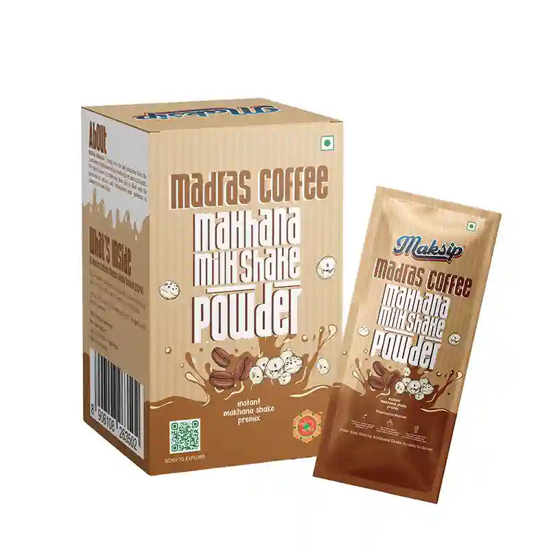 Maksip Makhana Milk Shake Premix - Madras Coffee (132g)