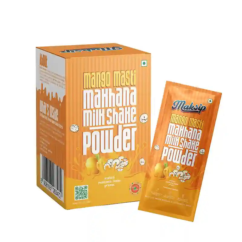 Maksip Makhana Milk Shake Premix - Mango Mania - (132g)
