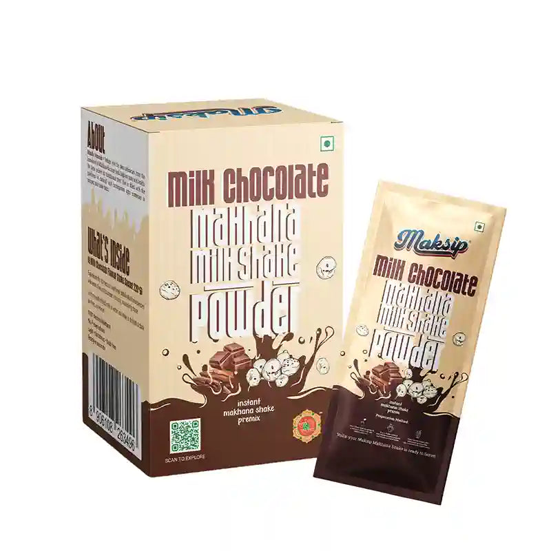 Maksip Makhana Milk Shake Premix - Milk Chocolate (132g)
