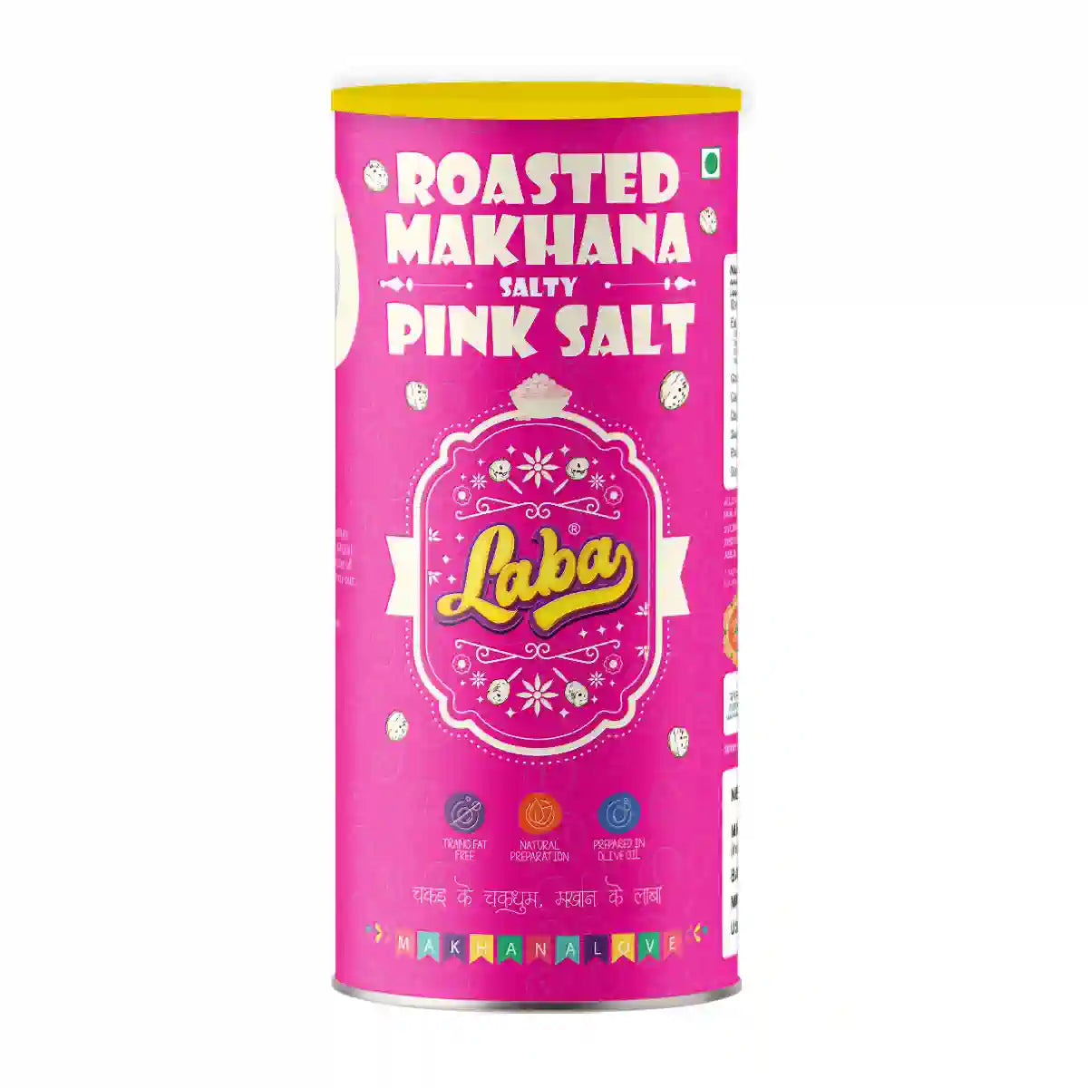 Laba Roasted Flavoured Makhana Composite Can - Pink Salt  (75g)