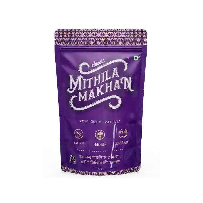 Mithila Makhan Premium Classic Zip Pouch  (250 G)