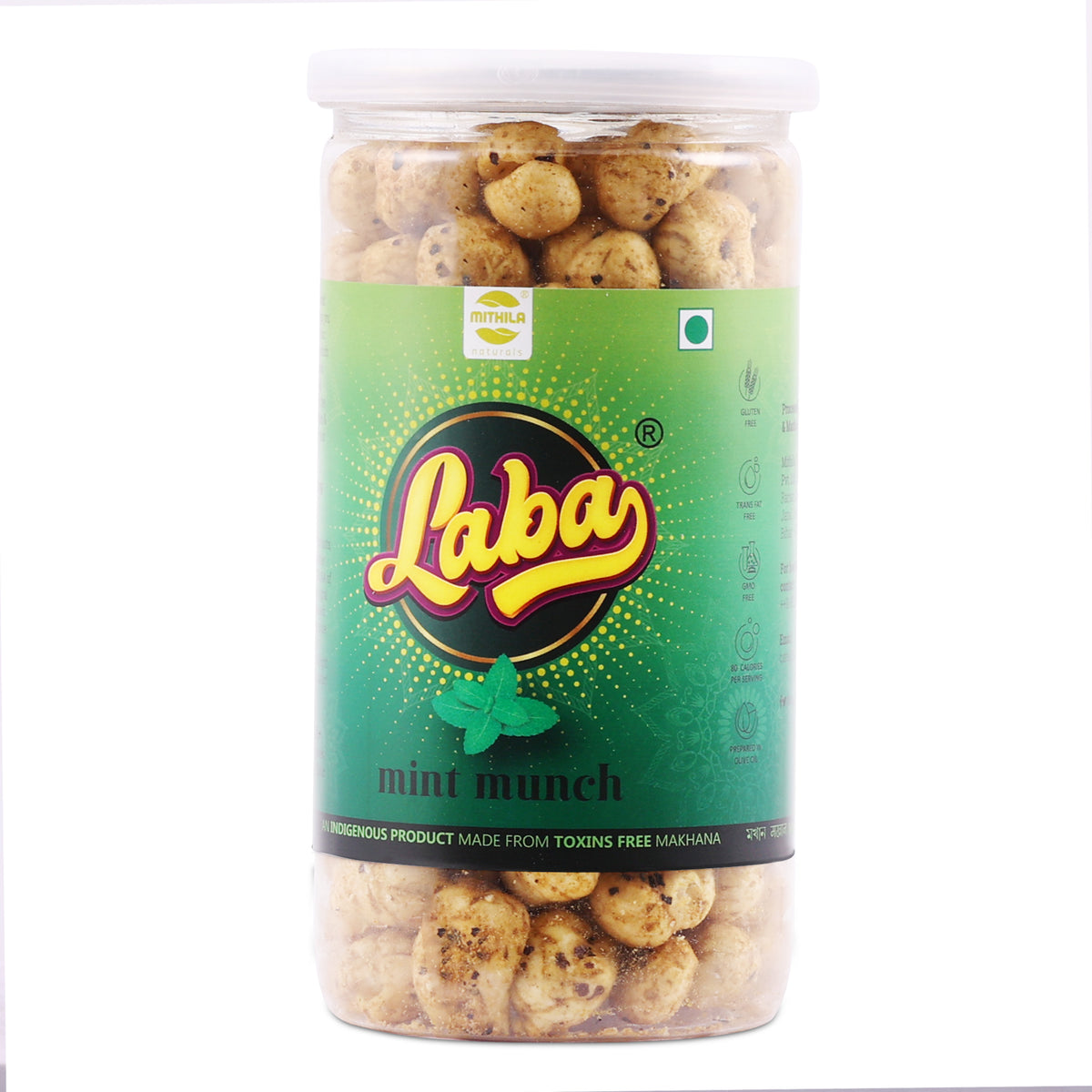 Laba - Roasted Makhana Snacks (Mint Munch) - 85 g