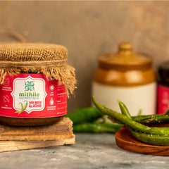 Spicy Green Chili Pickle - 300 g